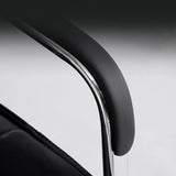 Sedia da ufficio di gestione in pelle moderna sedia da ufficio ad armi fissa