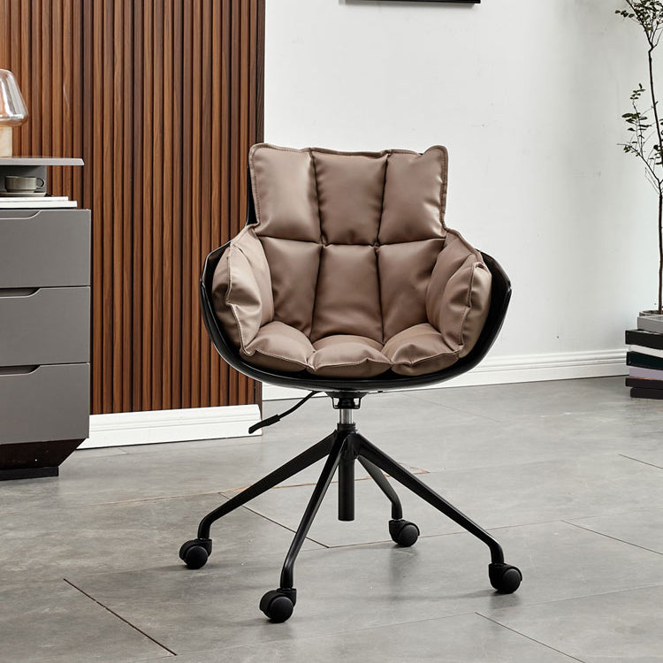 Sedia da ufficio imbottita in cotone a metà schiena.