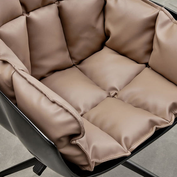 Sedia da ufficio imbottita in cotone a metà schiena.