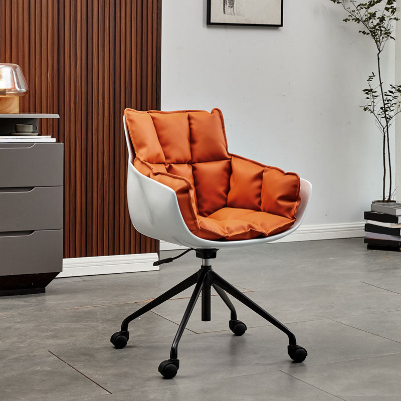 Sedia da ufficio imbottita in cotone a metà schiena.