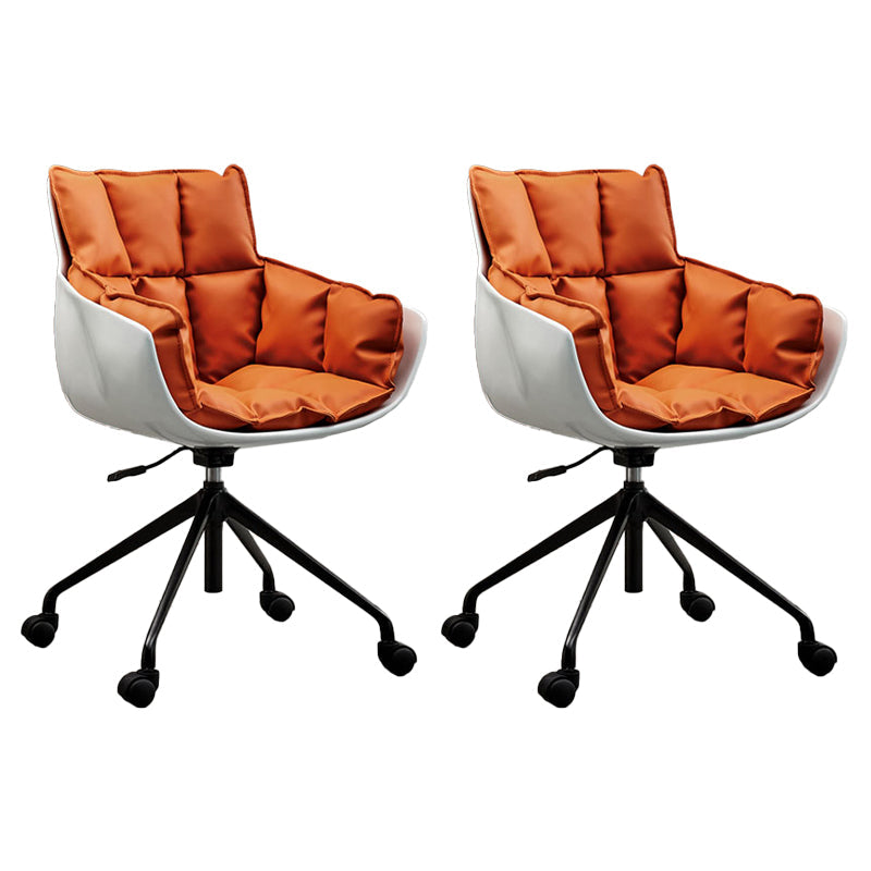 Sedia da ufficio imbottita in cotone a metà schiena.