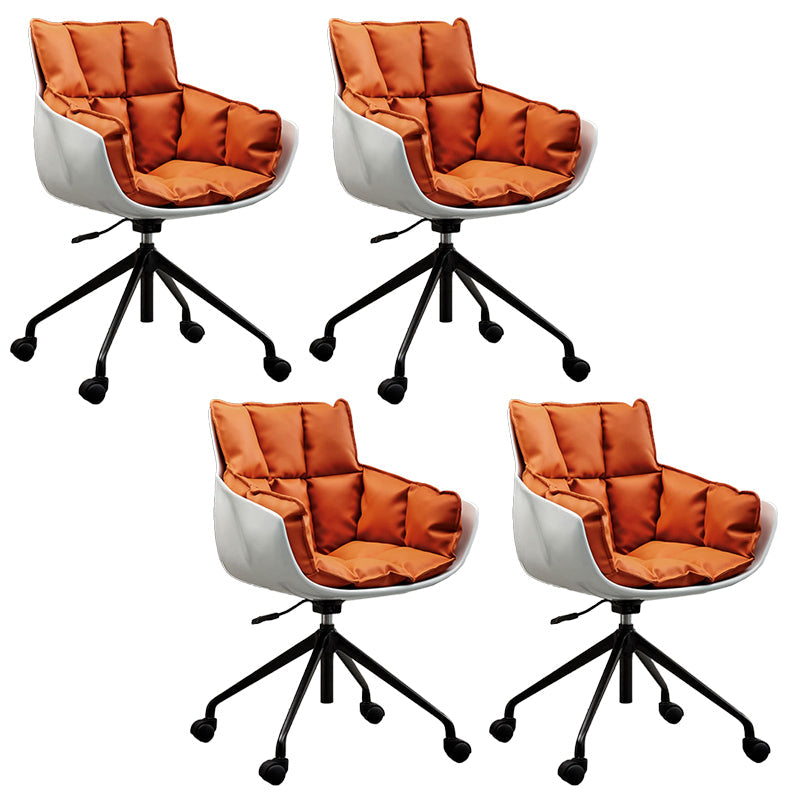 Sedia da ufficio imbottita in cotone a metà schiena.