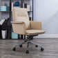 High Back Leather Swivel Office Chair with Chrome Arms Upholstered Task Chair Clearhalo 'furn' 'furn_office_chair' 'Furniture' 'Office Chairs' 'Office Furniture' 'office_chair' 5801525