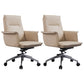 High Back Leather Swivel Office Chair with Chrome Arms Upholstered Task Chair 2 Piece Set Mid-Back (14-22 in.) Clearhalo 'furn' 'furn_office_chair' 'Furniture' 'Office Chairs' 'Office Furniture' 'office_chair' 5801528