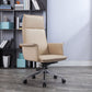 High Back Leather Swivel Office Chair with Chrome Arms Upholstered Task Chair 1 Piece High-Back (Over 22 in.) Clearhalo 'furn' 'furn_office_chair' 'Furniture' 'Office Chairs' 'Office Furniture' 'office_chair' 5801535