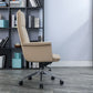 High Back Leather Swivel Office Chair with Chrome Arms Upholstered Task Chair Clearhalo 'furn' 'furn_office_chair' 'Furniture' 'Office Chairs' 'Office Furniture' 'office_chair' 5801545