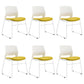 Modern Armless Upholstered Office Chair Plastic Mid Back Home Office Chair