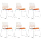 Modern Armless Upholstered Office Chair Plastic Mid Back Home Office Chair