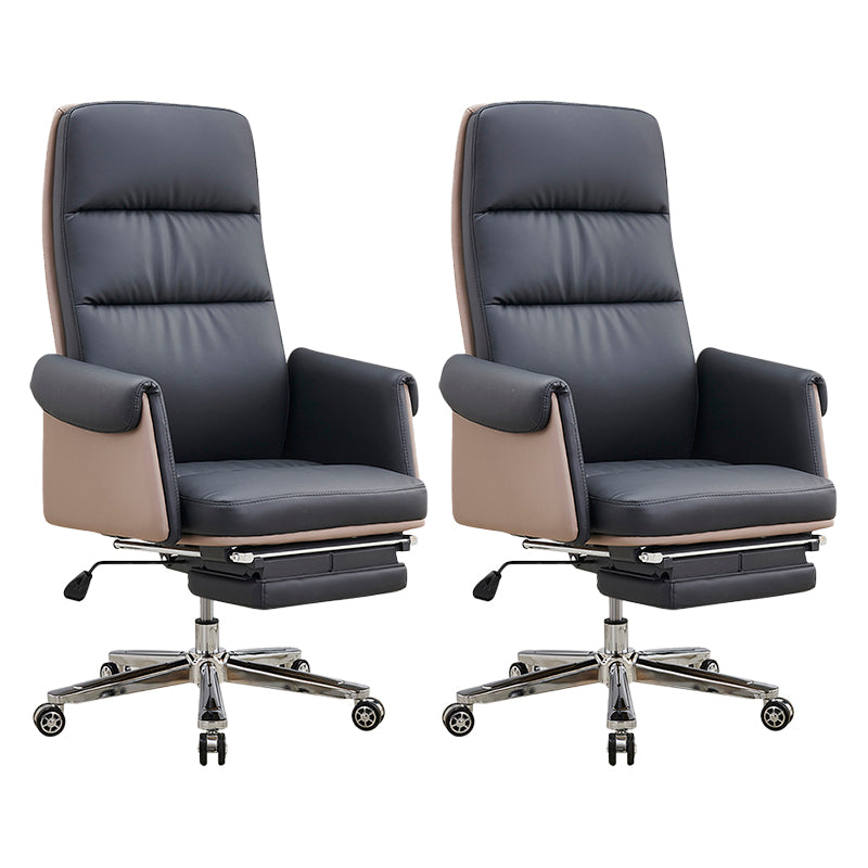 Executive Ergonomic Computer Chair Tilt Mechanism High Back Executive Chair Black 2 Piece Set Clearhalo 'furn' 'furn_office_chair' 'Furniture' 'Office Chairs' 'Office Furniture' 'office_chair' 5801588