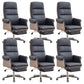 Executive Ergonomic Computer Chair Tilt Mechanism High Back Executive Chair Black 6 Piece Set Clearhalo 'furn' 'furn_office_chair' 'Furniture' 'Office Chairs' 'Office Furniture' 'office_chair' 5801591