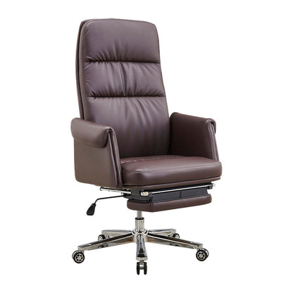 Executive Ergonomic Computer Chair Tilt Mechanism High Back Executive Chair Brown 1 Piece Clearhalo 'furn' 'furn_office_chair' 'Furniture' 'Office Chairs' 'Office Furniture' 'office_chair' 5801595