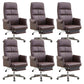 Executive Ergonomic Computer Chair Tilt Mechanism High Back Executive Chair Brown 6 Piece Set Clearhalo 'furn' 'furn_office_chair' 'Furniture' 'Office Chairs' 'Office Furniture' 'office_chair' 5801601