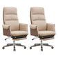 Executive Ergonomic Computer Chair Tilt Mechanism High Back Executive Chair Off-White 2 Piece Set Clearhalo 'furn' 'furn_office_chair' 'Furniture' 'Office Chairs' 'Office Furniture' 'office_chair' 5801608
