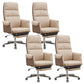 Executive Ergonomic Computer Chair Tilt Mechanism High Back Executive Chair Off-White 4 Piece Set Clearhalo 'furn' 'furn_office_chair' 'Furniture' 'Office Chairs' 'Office Furniture' 'office_chair' 5801610