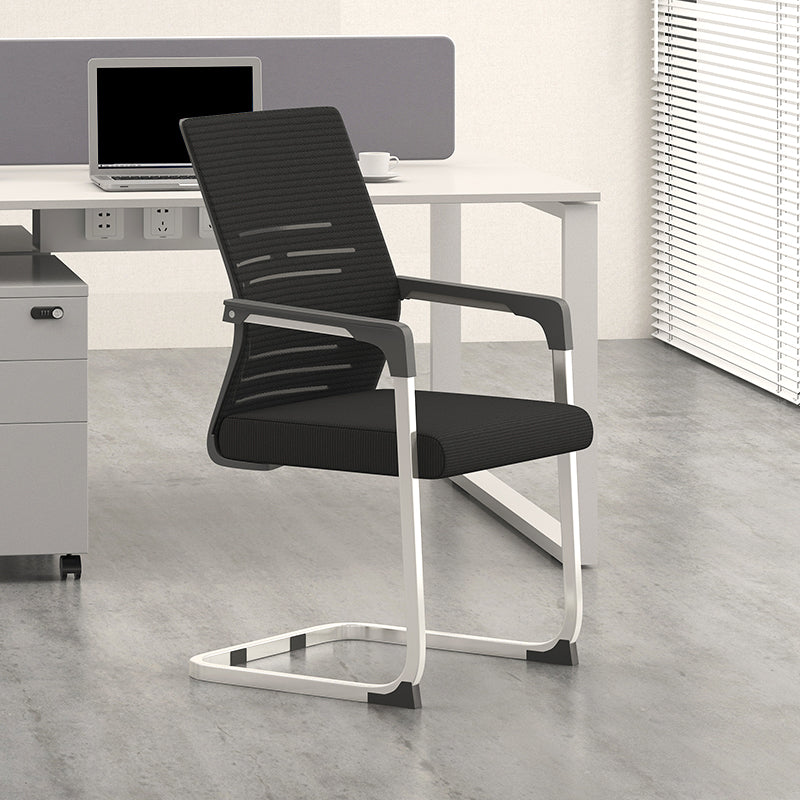 Modern Fixed Arms Office Chair No Wheels Ergonomic Gaming Chair Clearhalo 'furn' 'furn_office_chair' 'Furniture' 'Office Chairs' 'Office Furniture' 'office_chair' 5801614