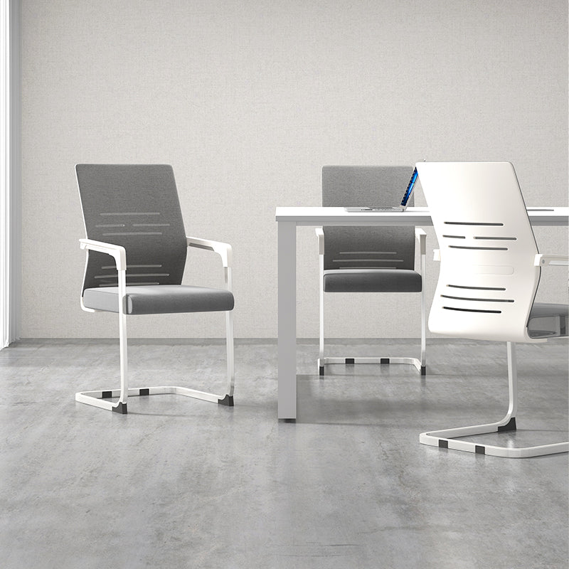 Sedia da ufficio a armi fisse moderna senza ruote sedia da gioco ergonomico