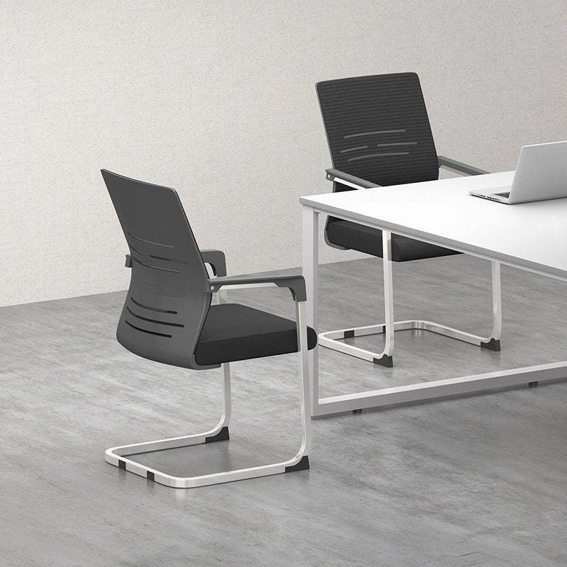 Sedia da ufficio a armi fisse moderna senza ruote sedia da gioco ergonomico