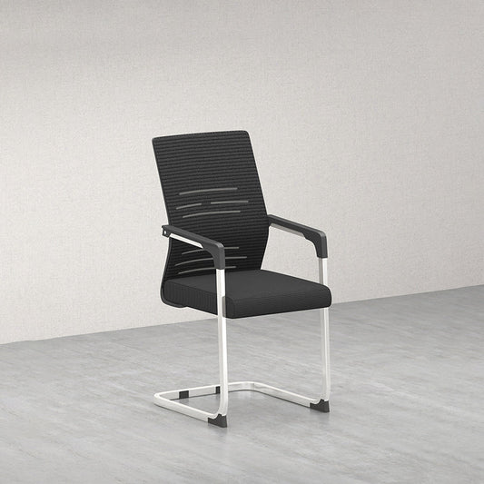 Sedia da ufficio a armi fisse moderna senza ruote sedia da gioco ergonomico