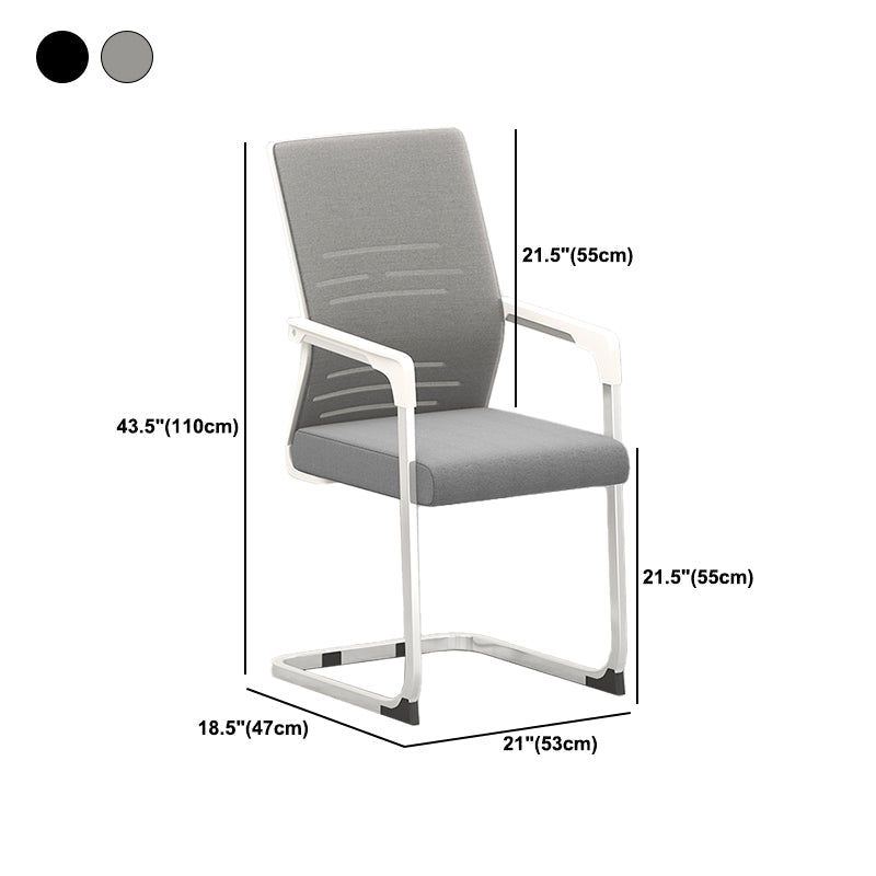 Sedia da ufficio a armi fisse moderna senza ruote sedia da gioco ergonomico