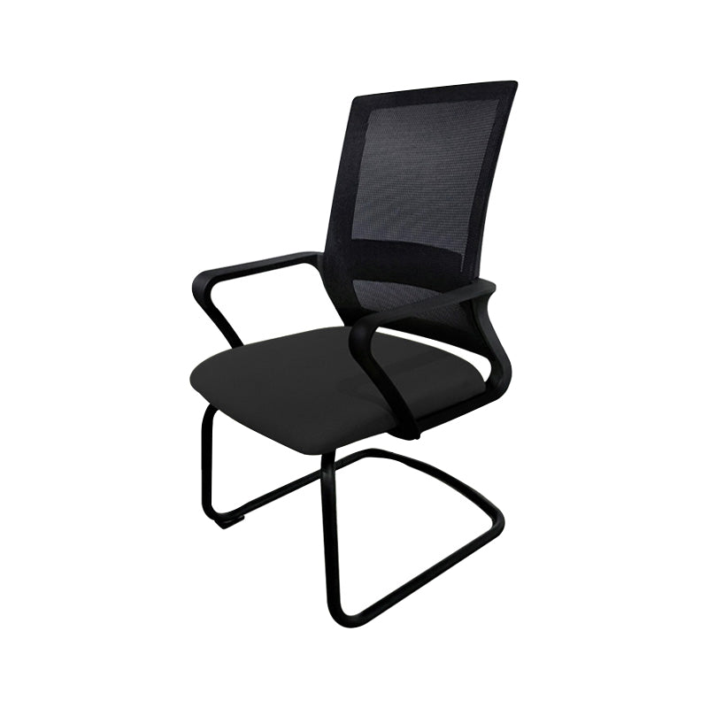 Modern Fixed Arms Office Chair Nylon Black High Back Home Office Chair 1 Piece Casters Not Included Without Headrest Clearhalo 'furn' 'furn_office_chair' 'Furniture' 'Office Chairs' 'Office Furniture' 'office_chair' 5801657