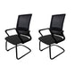 Modern Fixed Arms Office Chair Nylon Black High Back Home Office Chair 2 Piece Set Casters Not Included Without Headrest Clearhalo 'furn' 'furn_office_chair' 'Furniture' 'Office Chairs' 'Office Furniture' 'office_chair' 5801658