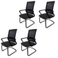 Modern Fixed Arms Office Chair Nylon Black High Back Home Office Chair 4 Piece Set Casters Not Included Without Headrest Clearhalo 'furn' 'furn_office_chair' 'Furniture' 'Office Chairs' 'Office Furniture' 'office_chair' 5801659