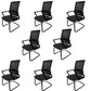 Modern Fixed Arms Office Chair Nylon Black High Back Home Office Chair 8 Piece Set Casters Not Included Without Headrest Clearhalo 'furn' 'furn_office_chair' 'Furniture' 'Office Chairs' 'Office Furniture' 'office_chair' 5801661