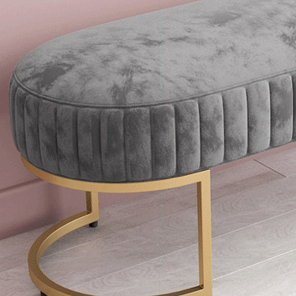Glam Velvet Foam Bench Solid Color Bench with Legs for Bedroom Clearhalo 'Benches' 'Chairs & Seating' 'furn' 'furn_benches' 'Furniture' 'Living Room Furniture' 5801689