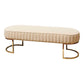 Glam Velvet Foam Bench Solid Color Bench with Legs for Bedroom Off-White Clearhalo 'Benches' 'Chairs & Seating' 'furn' 'furn_benches' 'Furniture' 'Living Room Furniture' 5801693