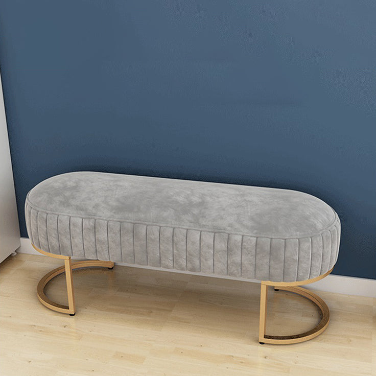 Glam Velvet Foam Bench Solid Color Bench with Legs for Bedroom Clearhalo 'Benches' 'Chairs & Seating' 'furn' 'furn_benches' 'Furniture' 'Living Room Furniture' 5801694
