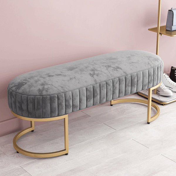 Glam Velvet Foam Bench Solid Color Bench with Legs for Bedroom Clearhalo 'Benches' 'Chairs & Seating' 'furn' 'furn_benches' 'Furniture' 'Living Room Furniture' 5801695