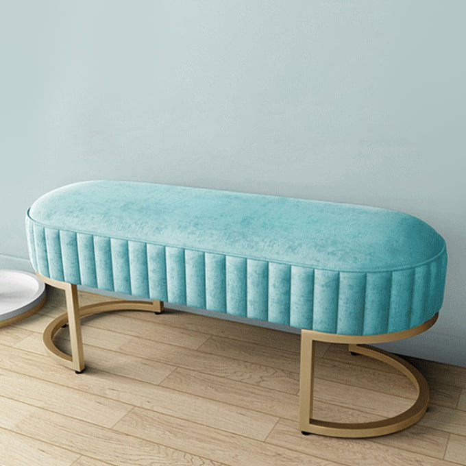 Glam Velvet Foam Bench Solid Color Bench with Legs for Bedroom Clearhalo 'Benches' 'Chairs & Seating' 'furn' 'furn_benches' 'Furniture' 'Living Room Furniture' 5801696