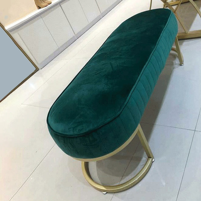 Glam Velvet Foam Bench Solid Color Bench with Legs for Bedroom Clearhalo 'Benches' 'Chairs & Seating' 'furn' 'furn_benches' 'Furniture' 'Living Room Furniture' 5801697