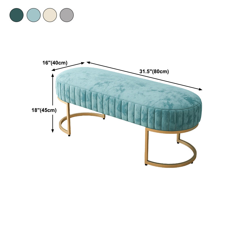 Glam Velvet Foam Bench Solid Color Bench with Legs for Bedroom Clearhalo 'Benches' 'Chairs & Seating' 'furn' 'furn_benches' 'Furniture' 'Living Room Furniture' 5801699