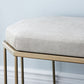 13.8 Inch Wide Cushioned Seating Bench Glam Metal Ottoman Bench Clearhalo 'Benches' 'Chairs & Seating' 'furn' 'furn_benches' 'Furniture' 'Living Room Furniture' 5801707