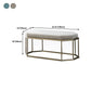 13.8 Inch Wide Cushioned Seating Bench Glam Metal Ottoman Bench Clearhalo 'Benches' 'Chairs & Seating' 'furn' 'furn_benches' 'Furniture' 'Living Room Furniture' 5801714