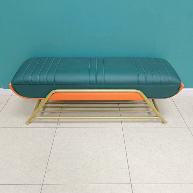 Glam Faux Leather Bench Flip Top Solid Color Bench for Living Room Green Clearhalo 'Benches' 'Chairs & Seating' 'furn' 'furn_benches' 'Furniture' 'Living Room Furniture' 5801718
