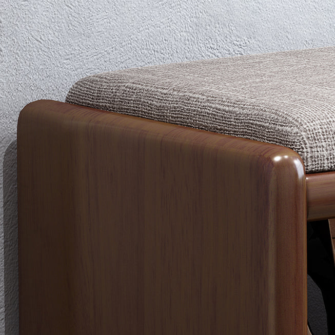 13.78" W Modern Entryway Bench Rubberwood Bench with Shoe Storage Clearhalo 'Benches' 'Chairs & Seating' 'furn' 'furn_benches' 'Furniture' 'Living Room Furniture' 5801758