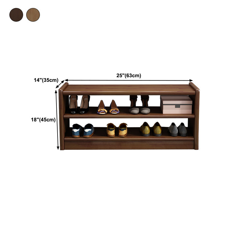 13.78" W Modern Entryway Bench Rubberwood Bench with Shoe Storage Clearhalo 'Benches' 'Chairs & Seating' 'furn' 'furn_benches' 'Furniture' 'Living Room Furniture' 5801761