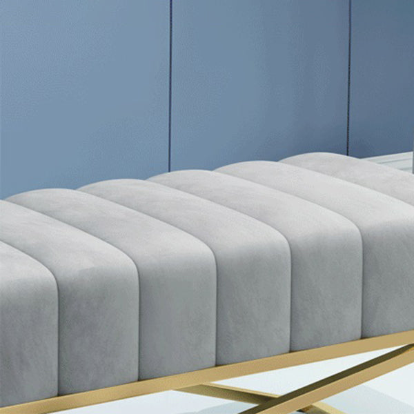 14.96 Inch H Glam Seating Bench Foam Cushioned Bench for Bedroom Clearhalo 'Benches' 'Chairs & Seating' 'furn' 'furn_benches' 'Furniture' 'Living Room Furniture' 5801803