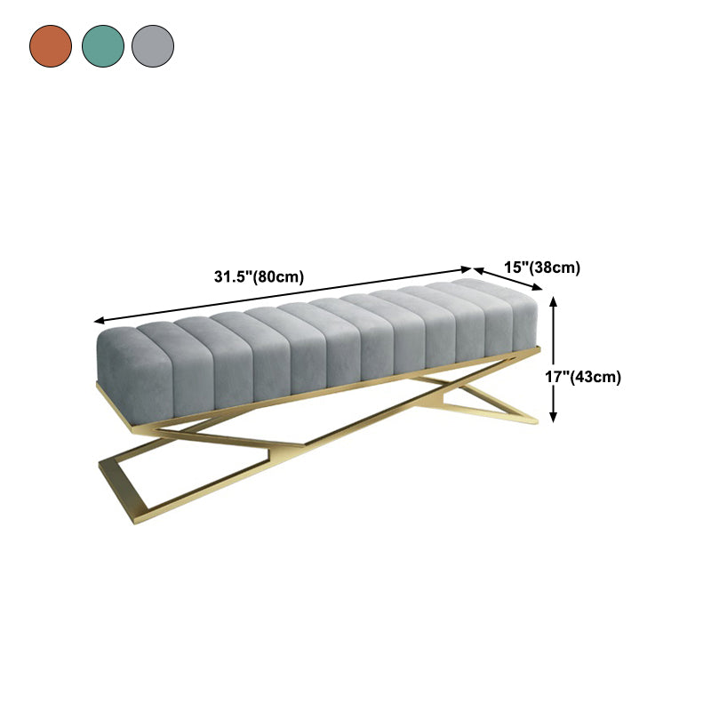 14.96 Inch H Glam Seating Bench Foam Cushioned Bench for Bedroom Clearhalo 'Benches' 'Chairs & Seating' 'furn' 'furn_benches' 'Furniture' 'Living Room Furniture' 5801806