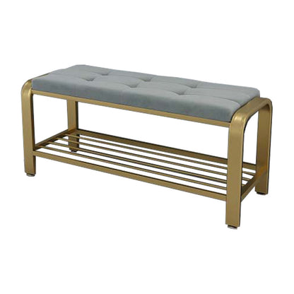 Modern Shoe Storage Bench Velvet Foam Bench with Legs for Living Room Light Gray Clearhalo 'Benches' 'Chairs & Seating' 'furn' 'furn_benches' 'Furniture' 'Living Room Furniture' 5801816