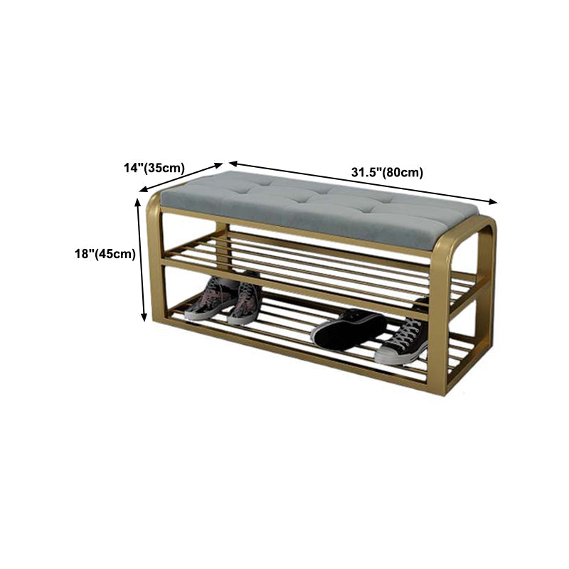 Modern Shoe Storage Bench Velvet Foam Bench with Legs for Living Room Clearhalo 'Benches' 'Chairs & Seating' 'furn' 'furn_benches' 'Furniture' 'Living Room Furniture' 5801821