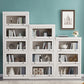 Libreria moderna di stoccaggio chiuso da 12,5 "W White Wohi Legno scaffale con porte di vetro