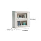 Libreria moderna di stoccaggio chiuso da 12,5 "W White Wohi Legno scaffale con porte di vetro