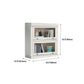 Libreria moderna di stoccaggio chiuso da 12,5 "W White Wohi Legno scaffale con porte di vetro