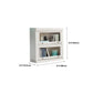 Libreria moderna di stoccaggio chiuso da 12,5 "W White Wohi Legno scaffale con porte di vetro