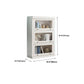 Libreria moderna di stoccaggio chiuso da 12,5 "W White Wohi Legno scaffale con porte di vetro