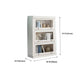 Libreria moderna di stoccaggio chiuso da 12,5 "W White Wohi Legno scaffale con porte di vetro