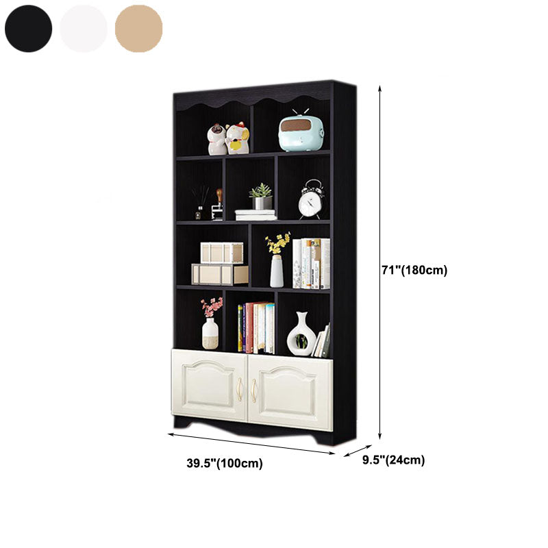 Libreria moderna ingegnerizzata solida Libreria geometrica bianca per soggiorno